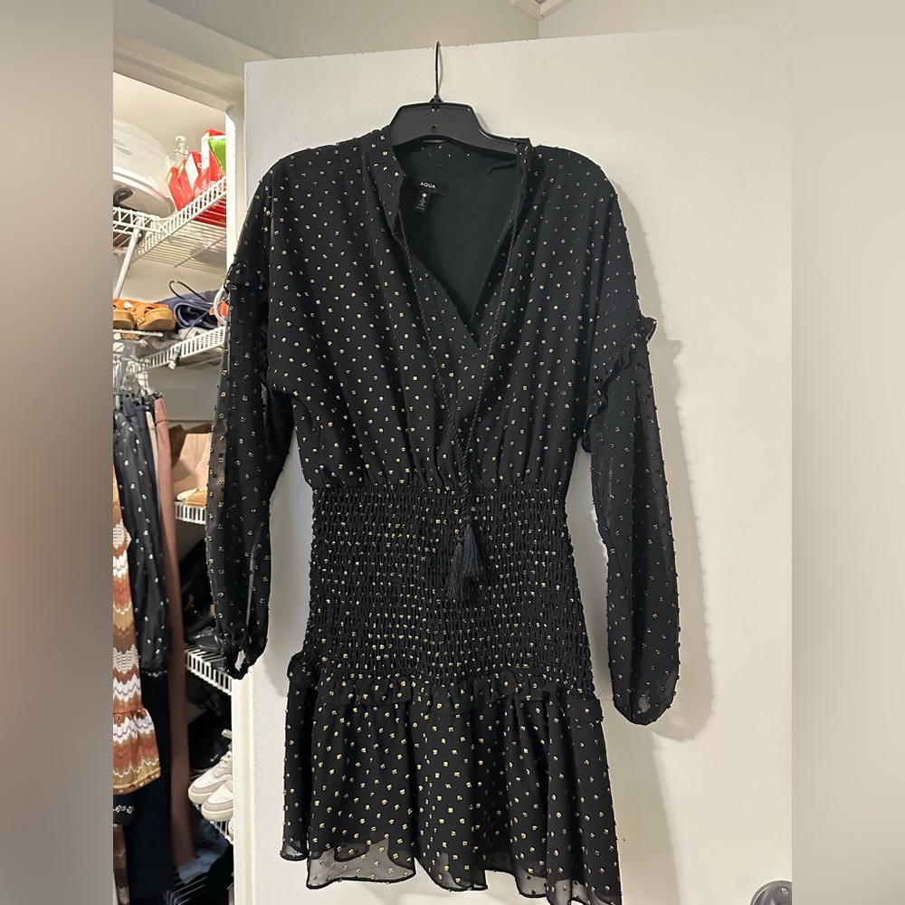 Aqua mini dress
